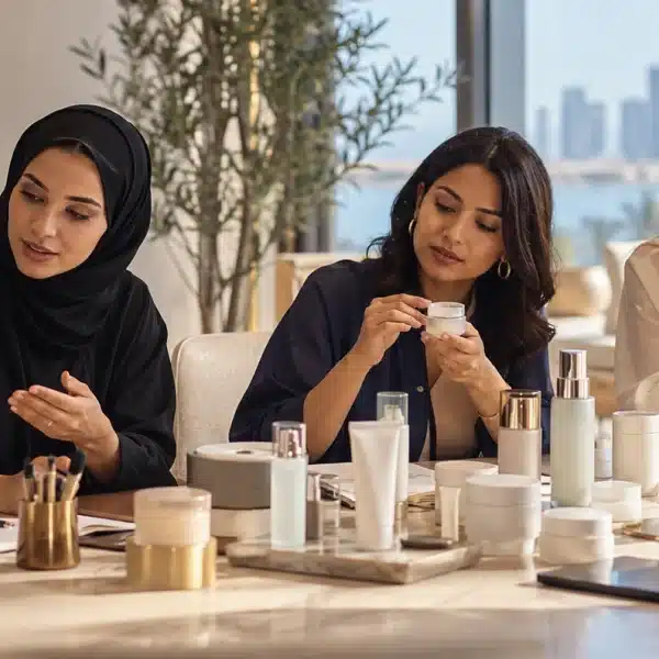 Beauty product testing with UAE consumers for a skincare market research study